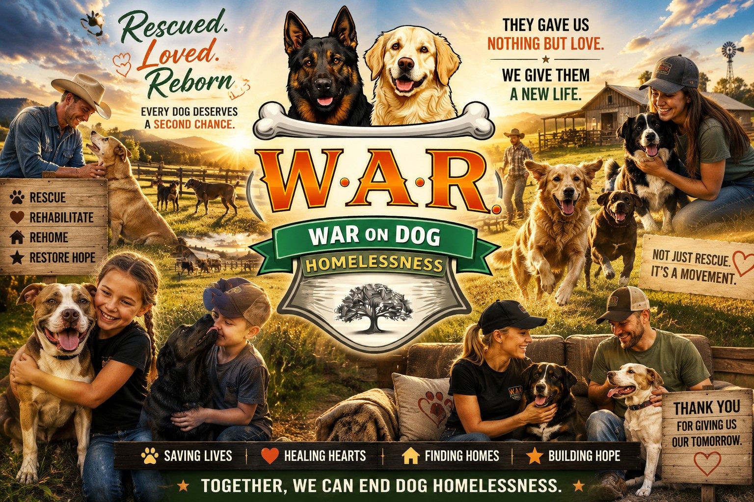 W.A.R. &mdash; War on Dog Homelessness, a program of Oak Ranch Corp